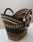 The Sag Harbor Tote Basket No. 8 | Dark Navy + Brown