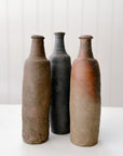 Antique 19th Century French Raw Stoneware Bottles