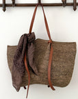 Oversized Gemma Bag with Brown Leather Strap