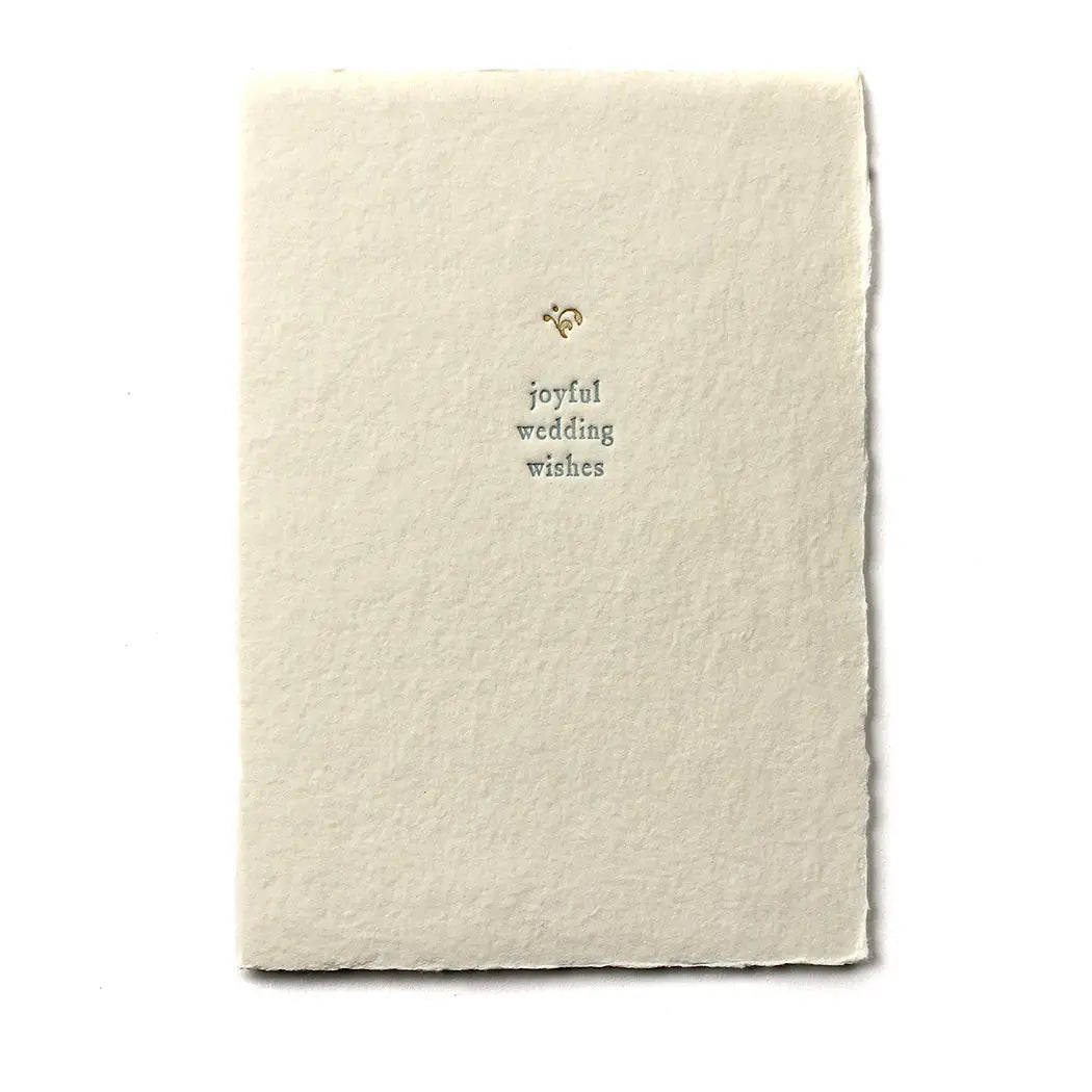 Joyful Wedding Wishes - Handmade Paper Card