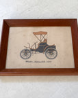 Collection of Framed Vintage Cars circa 1800s & 1900s
