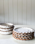 Ceramic Scalloped Mini Dish | Speckled White