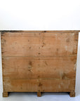 Antique Pine 8-Drawer Console with Patinaed Cup Pulls | France
