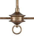 Nottaway Linear Chandelier | Pyrite Bronze