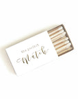 The Perfect Match | White & Gold Matchbook