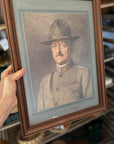 Framed Authentic Vintage WWI Portraits of French & American Generals