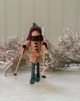 Caramel | Handmade New England XC Skier Ornament