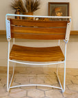 Tag Sale | Fermob Surprising Teak Low Arm Chair | Cotton White Floor Model