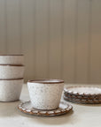 Espresso Cup with Raw Rim | Speckled White