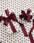 Premium Wrapping Paper Roll | Cranberry Topiary