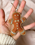 Irish Linen Gingerbread Man Ornament