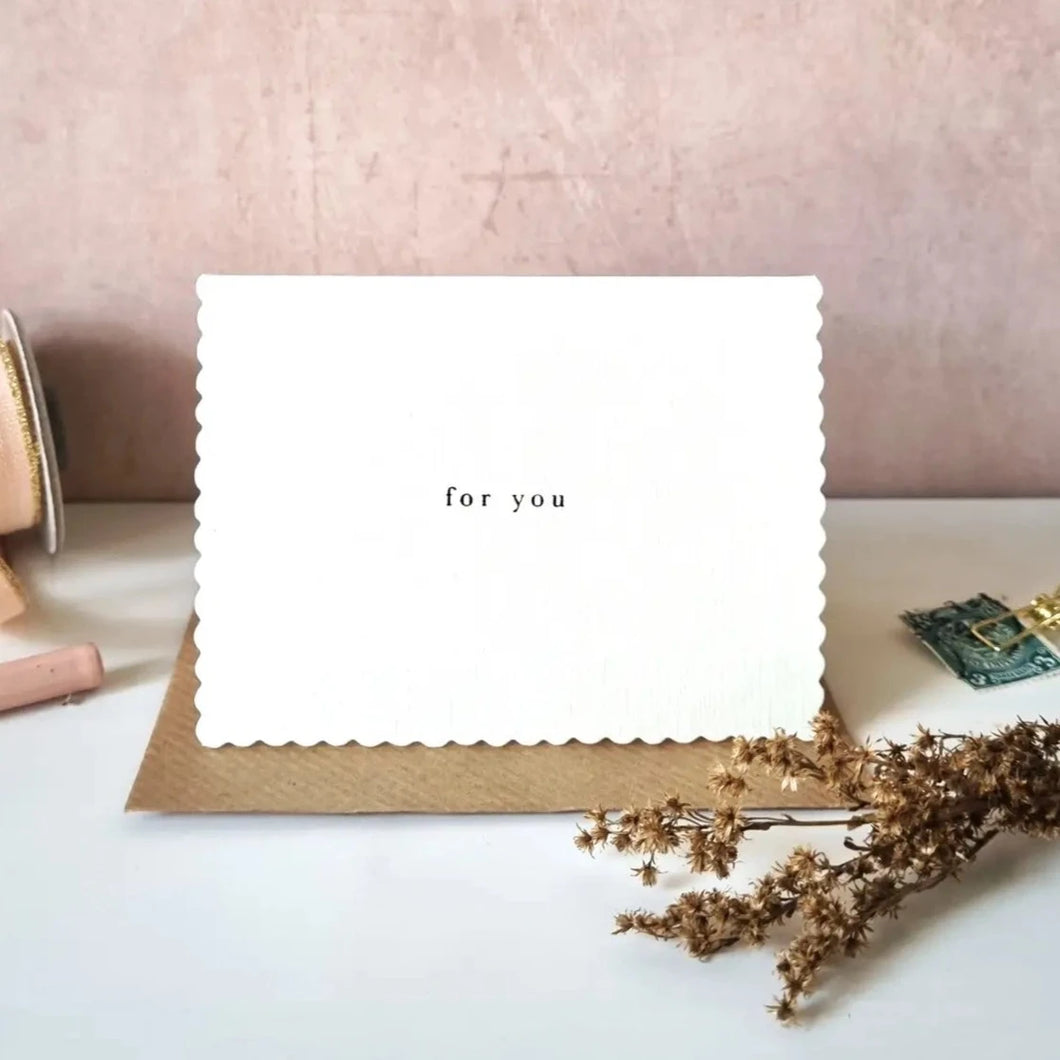 For You | Petite Hand Printed Greeting Card