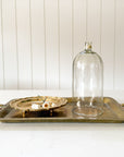 Vintage Brass Vanity Tray with Handles