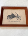 Collection of Framed Vintage Cars circa 1800s & 1900s