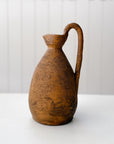 Vintage French Terracotta Wine Pitcher with Handle | No. 246