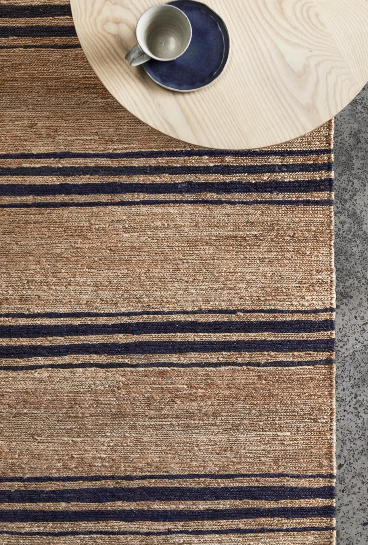 River Rug | Natural + Indigo