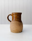 Vintage French "Au Laitier" Pitcher Semi Glazed Stoneware with Handle | No. 247