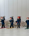 Handmade New England XC Skier Ornament | Midnight Blue