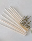 Ecru | Set of 10 Slender French Tapers