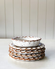 Ceramic Scalloped Mini Dish | Speckled White