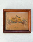 Collection of Framed Vintage Cars circa 1800s & 1900s