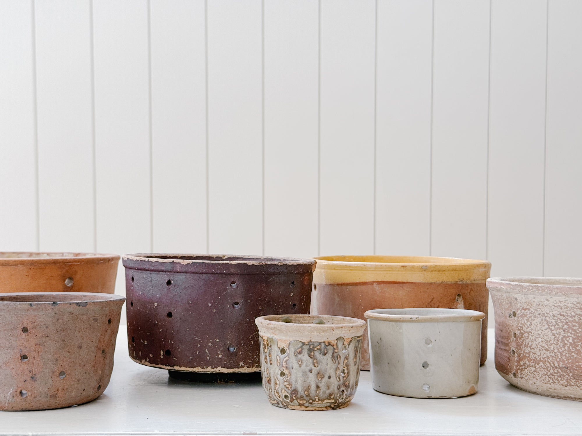 Rare Vintage French Faisselle Pot | Oxidized Mulberry No. 1
