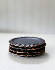 Ceramic Scalloped Coaster | Charcoal