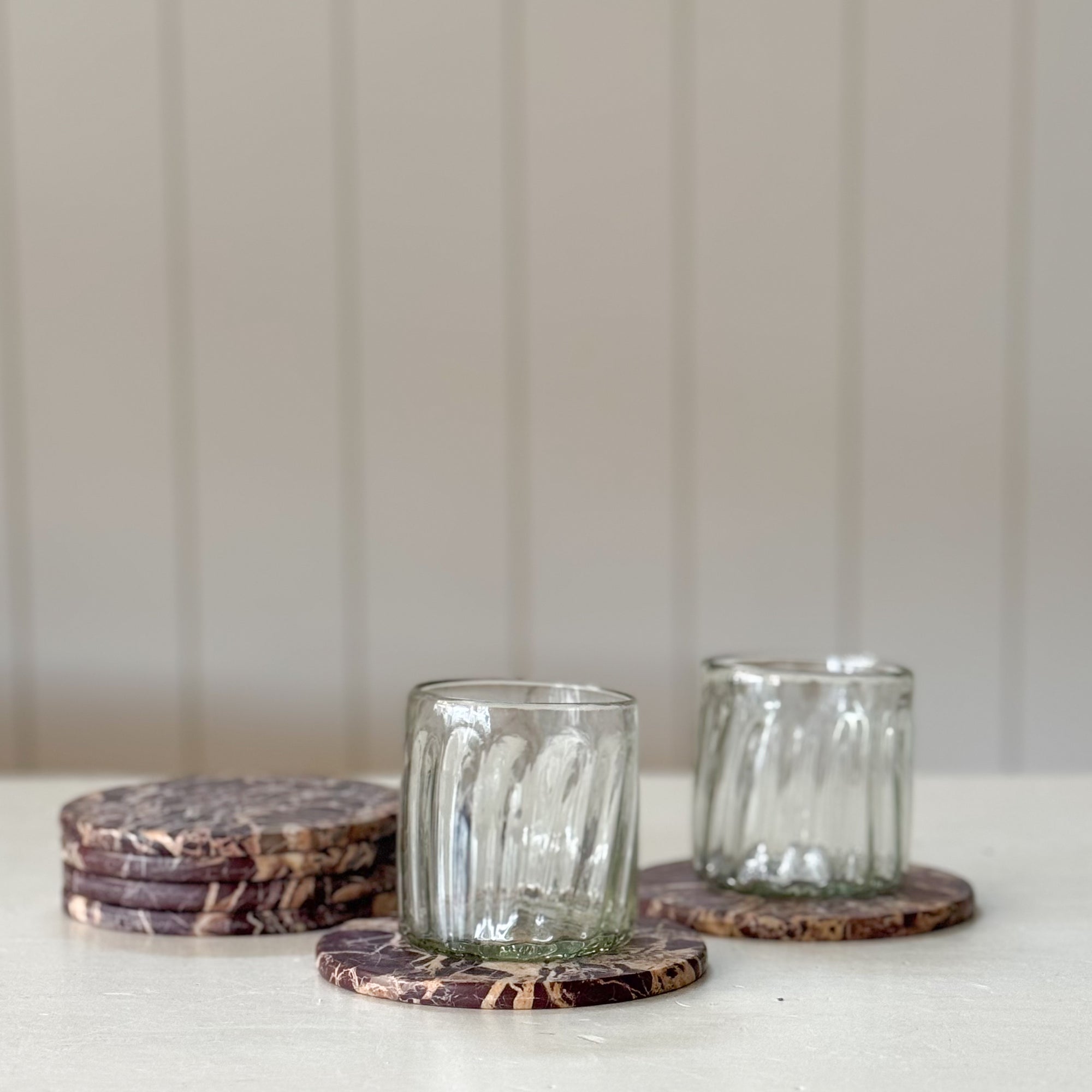 Chocolate Marble Oversized Coasters | Set of 4