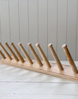 Solid Oak Wellington Boot Rack | Handcrafted in England