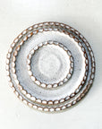 Ceramic Scalloped Coaster | Speckled White