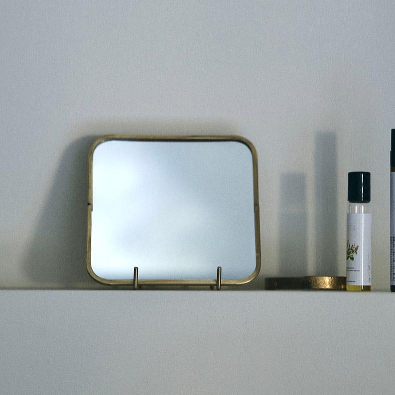 Petite Brass Mirror | Square