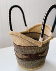 The African Shopper Tote Basket No. 6 | Brown + Ink Black