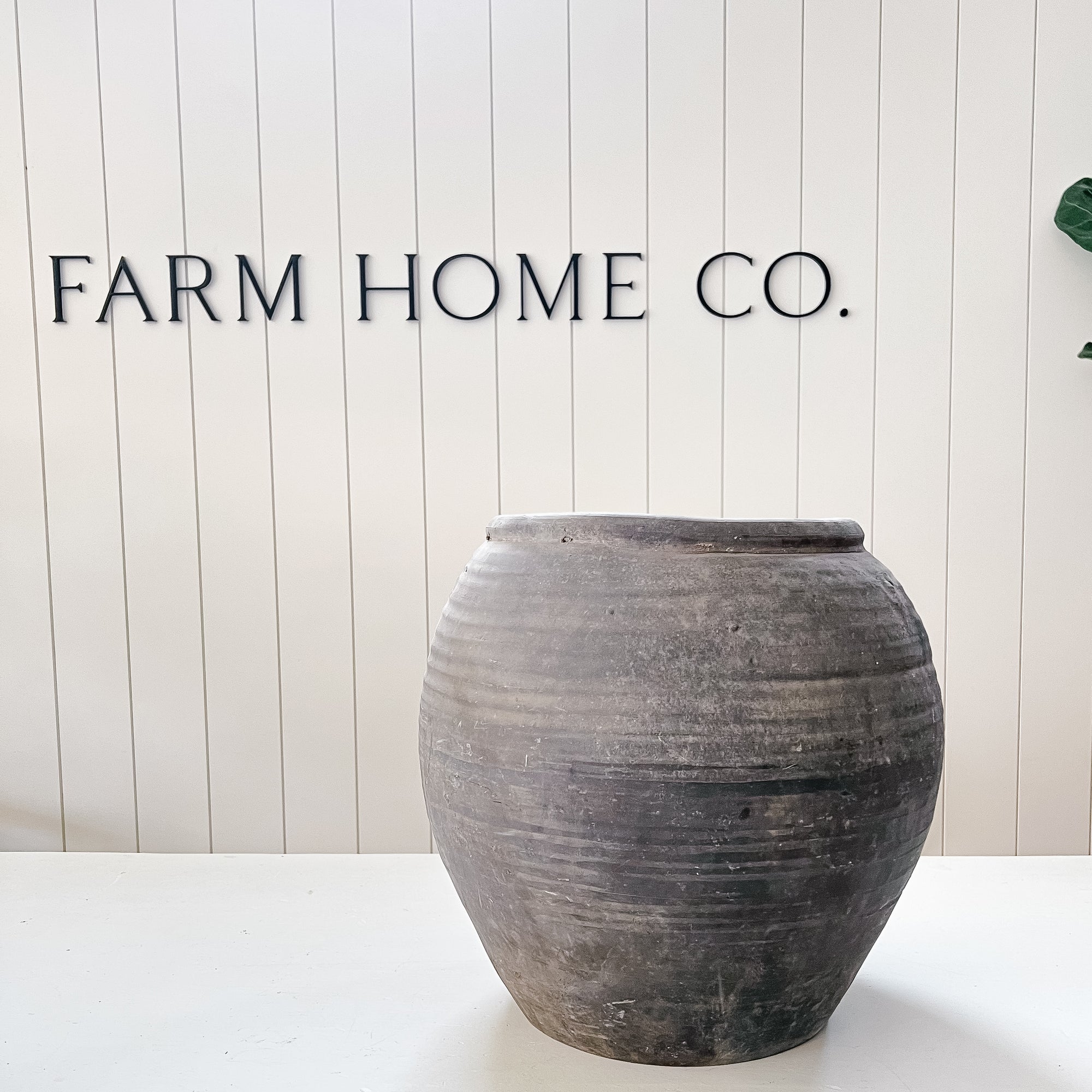 Washed Black Ceramic Vessel | X Large