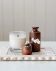 Scallop Edge Long Marble Box Tray | Almond