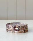 Scallop Edge Chocolate Marble Coasters | Set of 4