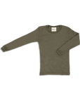 Kids Organic Merino Wool Base Layer Set | Olive