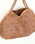 Antibes Rouched Raffia Satchel | Oversized