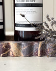 Scallop Edge Extra Long Marble Box Tray | Chocolate