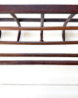 Vintage French Thonet Style Bentwood 7 Hook Coat & Hat Rack with Shelf