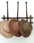 French Market Raffia Sun Hat with Leather Band