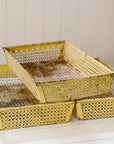 Original Mathieu Matégot Citron Metal Bins C1950s from France