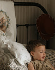 Toddler Ruffle Miniature Bed Pillow | Blue Floral