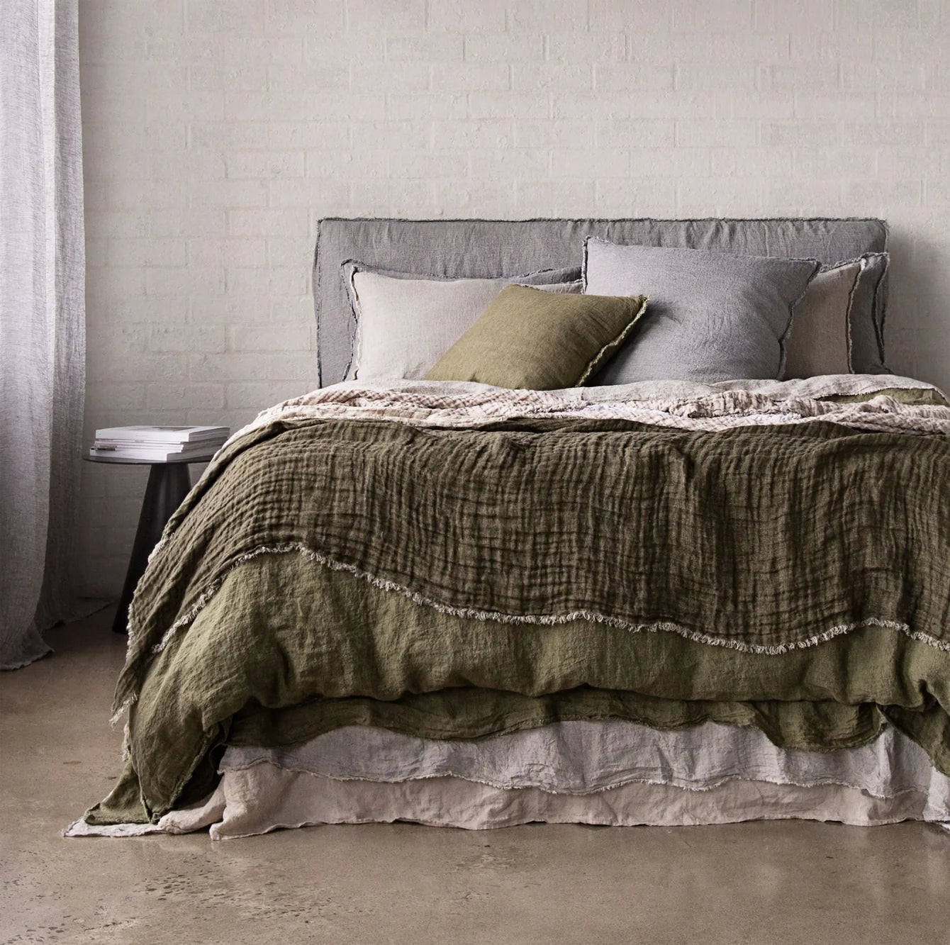 Crush Double Linen Throw