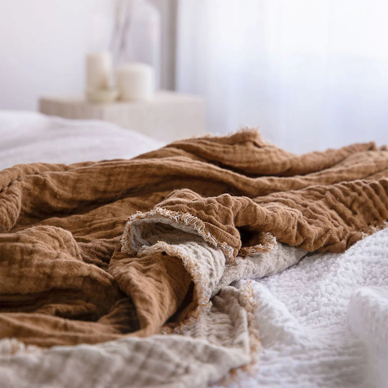 Crush Double Linen Throw