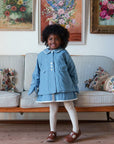Hebe Velvet Coat | Eggshell