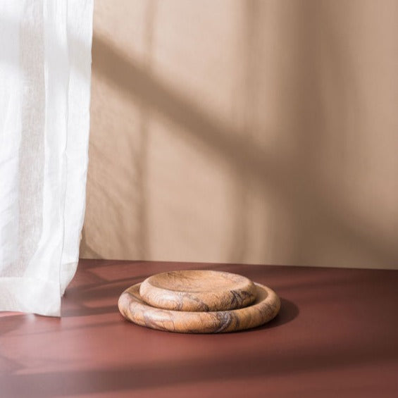 Shallow Marble Mesa Bowl | Forest Brown