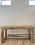 Reclaimed Mulberry Farm Table with Scalloped Apron