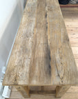 Reclaimed Mulberry Farm Table with Scalloped Apron
