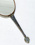 Antiqued Brass Filigree Hand Held Vanity Mirrors