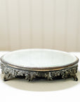 19th Century Antique Silver Mirror Plateau Trays